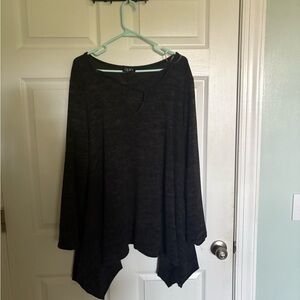 Black Asymmetrical Sweater
